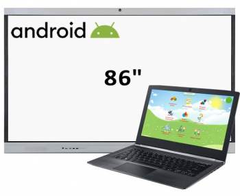 Интерактивная панель 86", ноутбук, комплект игр Интерактивная панель 86", ноутбук, комплект игр